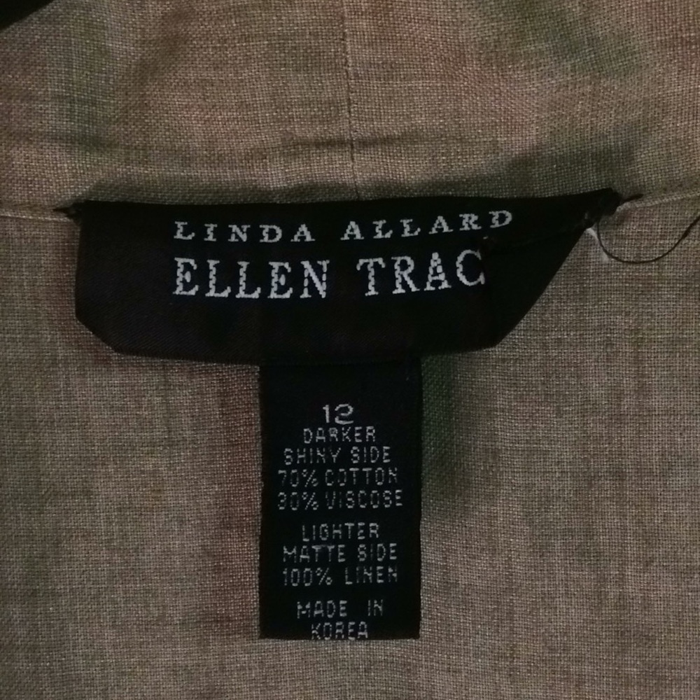 Linda Allard Ellen Tracy silk linen jacket - Picture 2 of 6